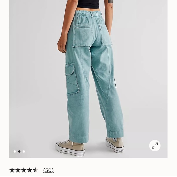 Tahiti Cargo Pants Free People Small - Picture 2 of 3